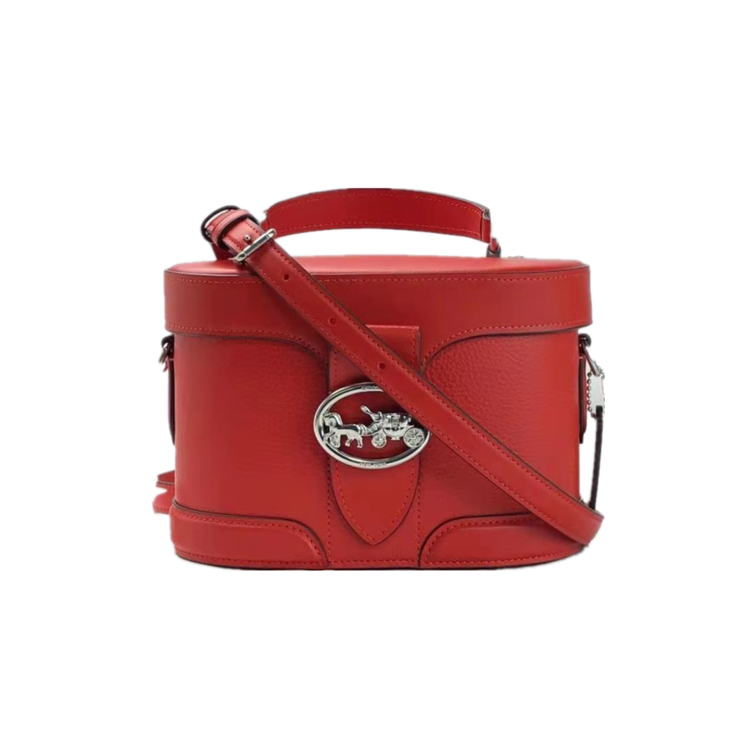 COACH 5503 PEBBLE LEATHER GEORGIE GEM CROSSBODY BAG IN BRIGHT POPPY COACH 5503 PEBBLE LEATHER GEORGIE GEM CROSSBODY BAG IN BRIGHT POPPY
